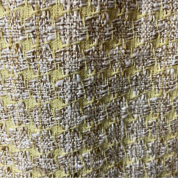 Ann Taylor Tweed Yellow Gray Houndstooth Pattern Skirt Size 12P NWT - Picture 8 of 8